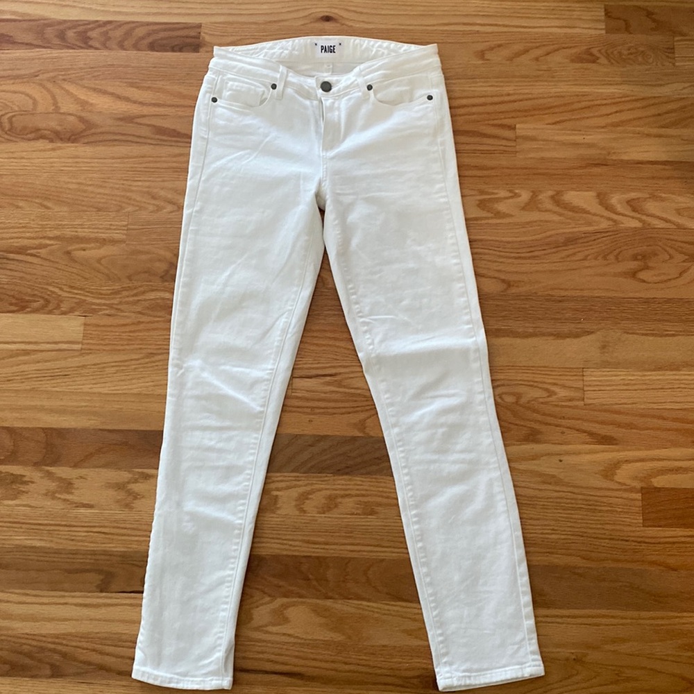Paige white skinny jeans